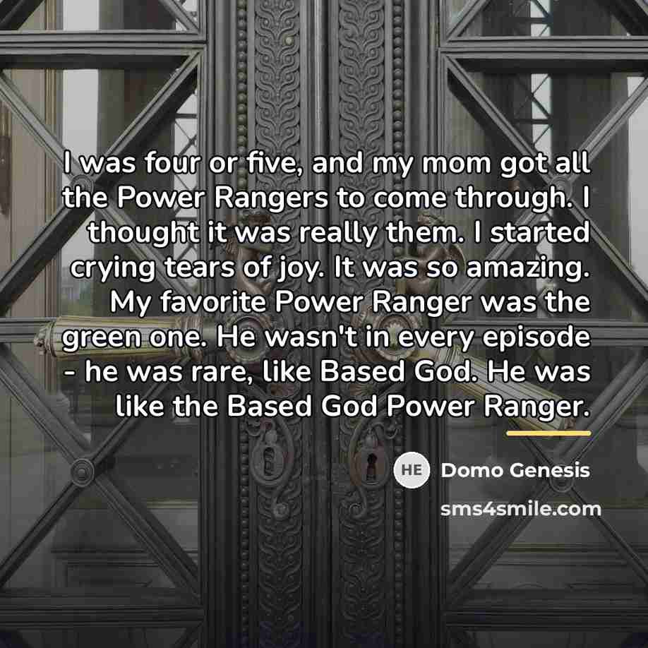 “I was four or five, and my mom got all…” quote by Domo Genesis