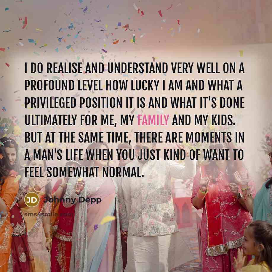 “I do realise and understand very well on a profound…” quote by Johnny Depp