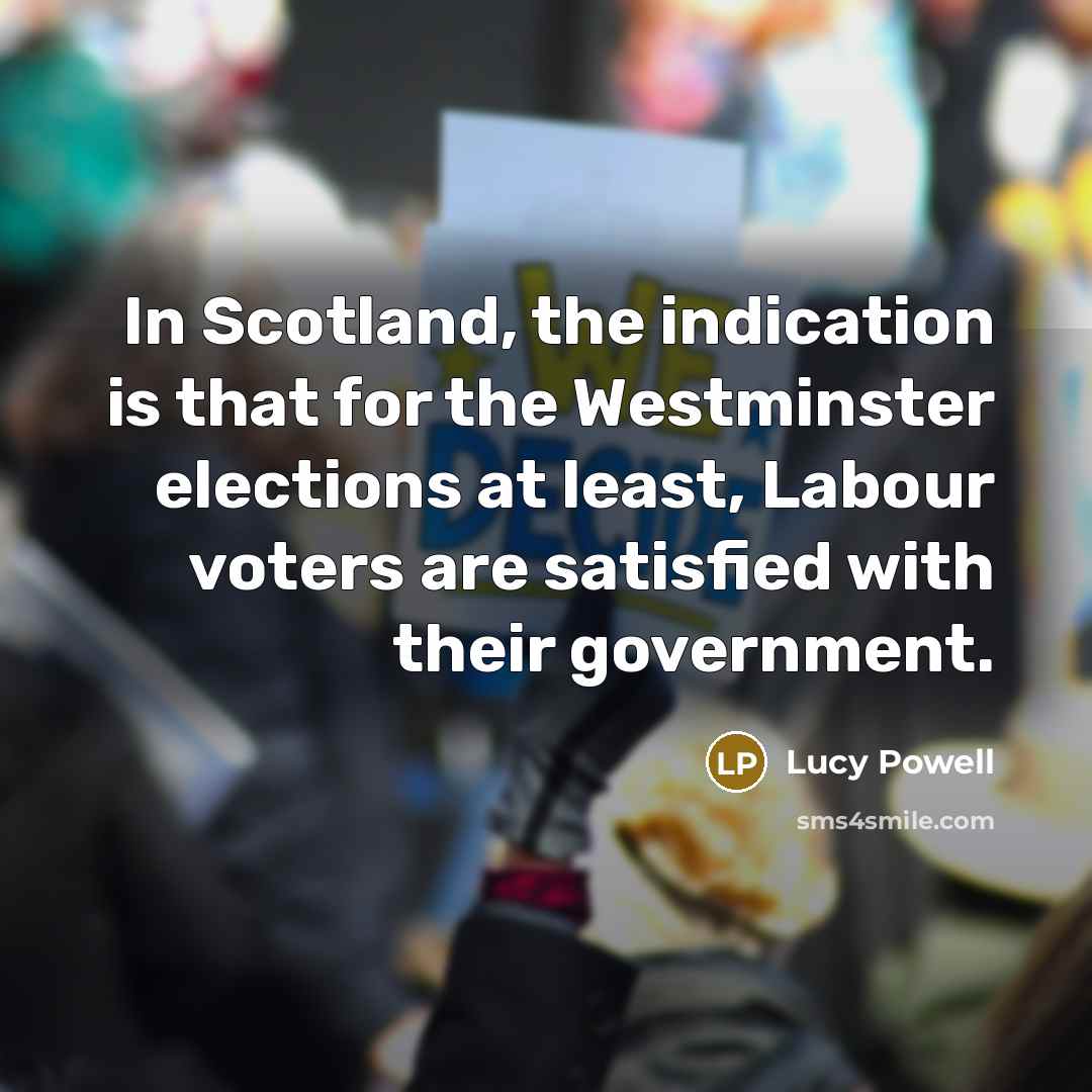 “In Scotland, the indication is that for the Westminster elections…” quote by Lucy Powell
