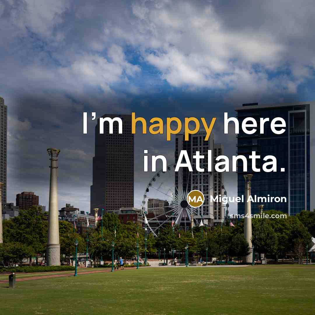 “I'm happy here in Atlanta.…” quote by Miguel Almiron