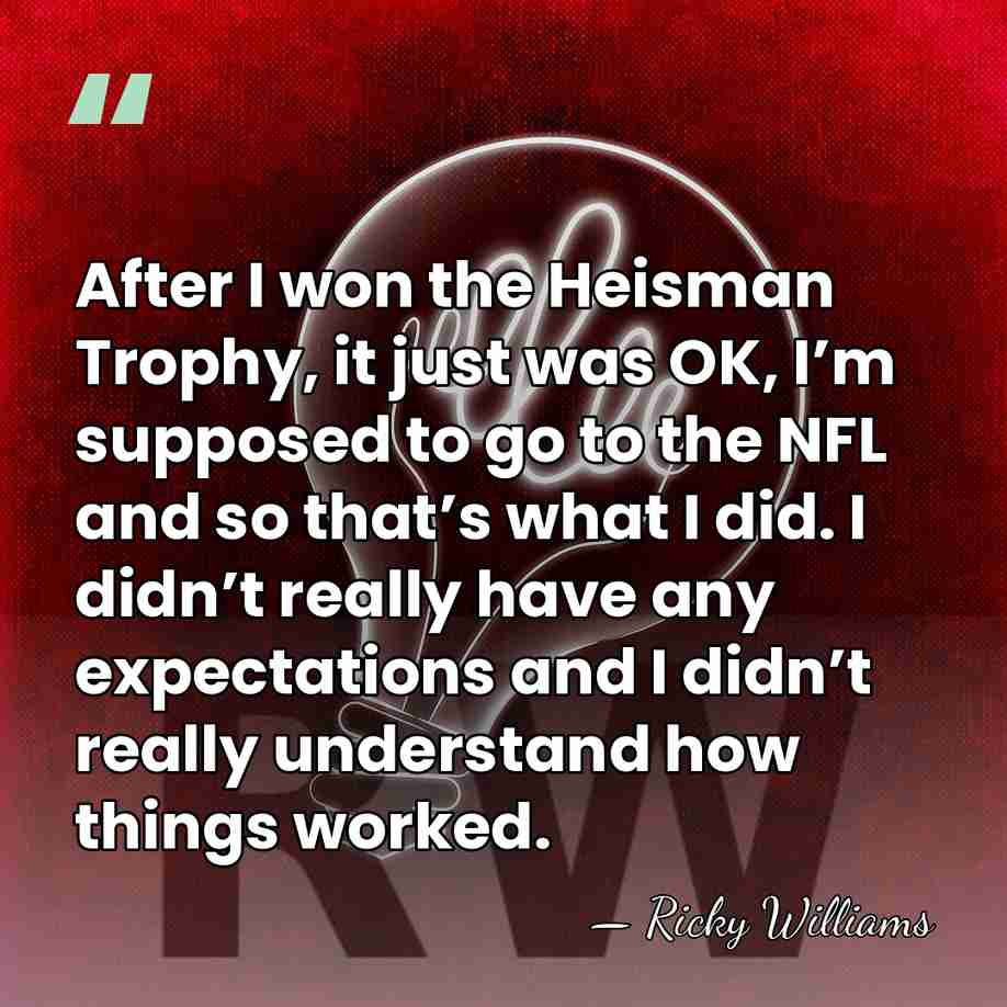 After I won the Heisman Trophy, it just was OK, I’m supposed&hellip; - Ricky Williams