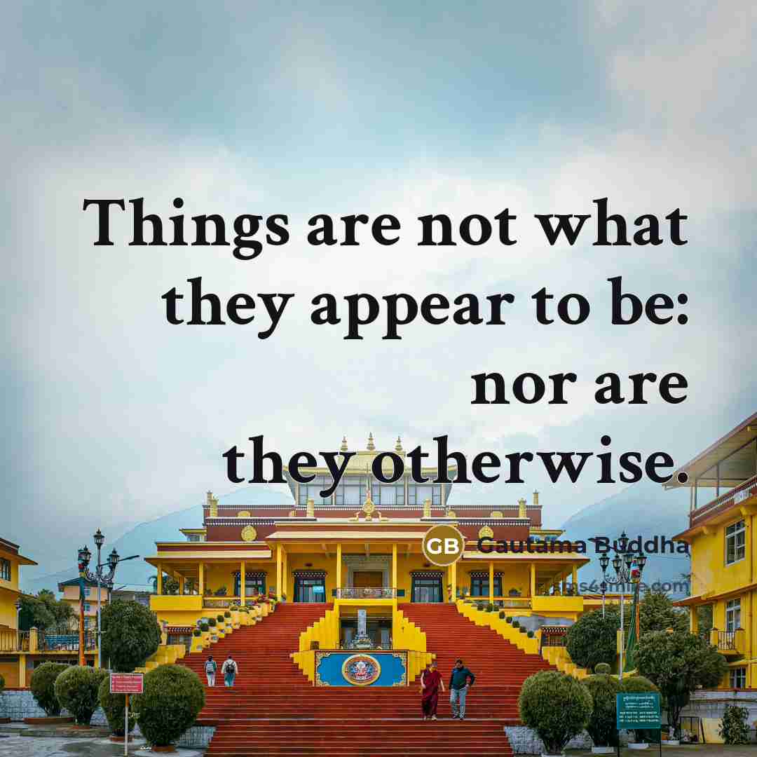 “Things are not what they appear to be: nor are…” quote by Gautama Buddha