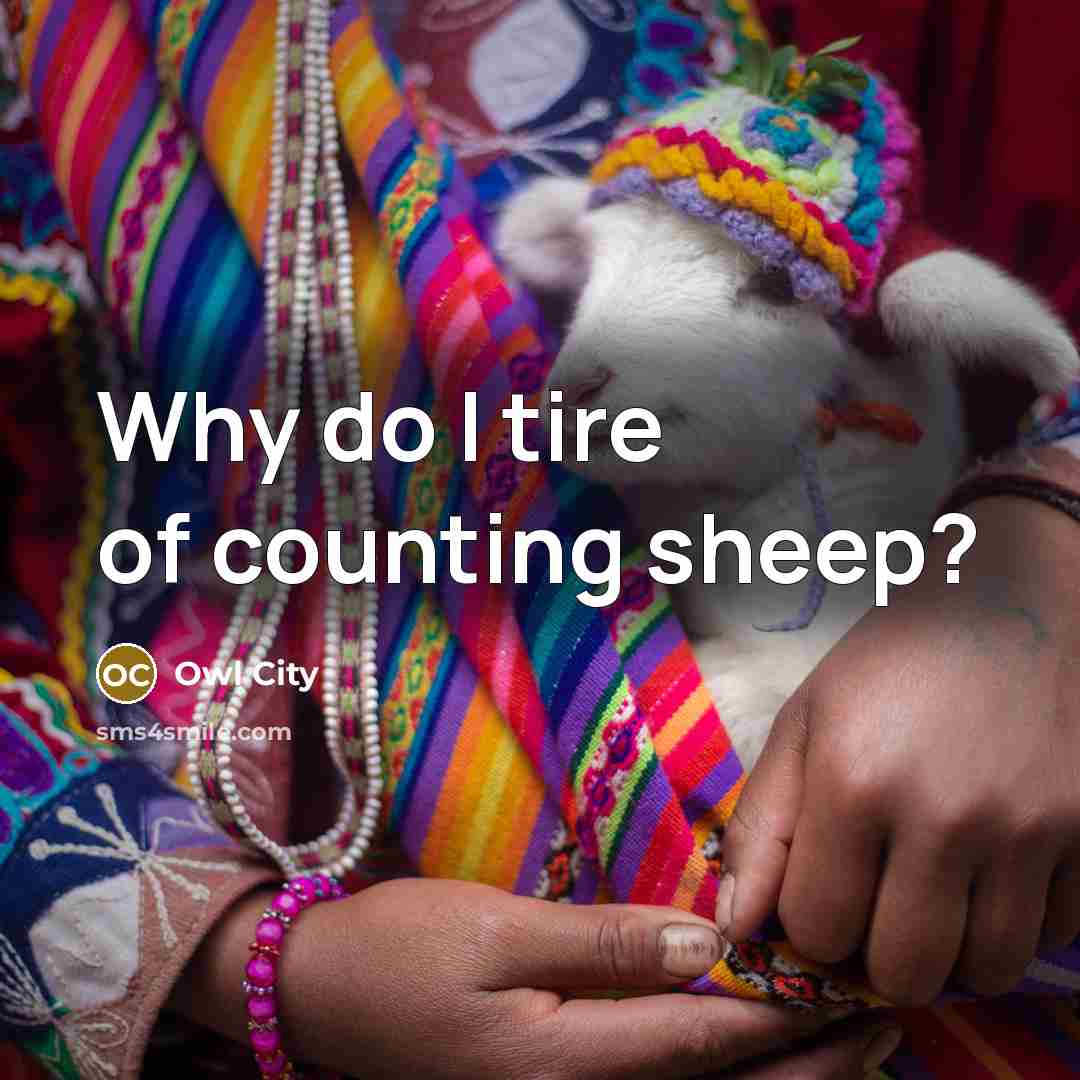 “Why do I tire of counting sheep?” quote by Owl City