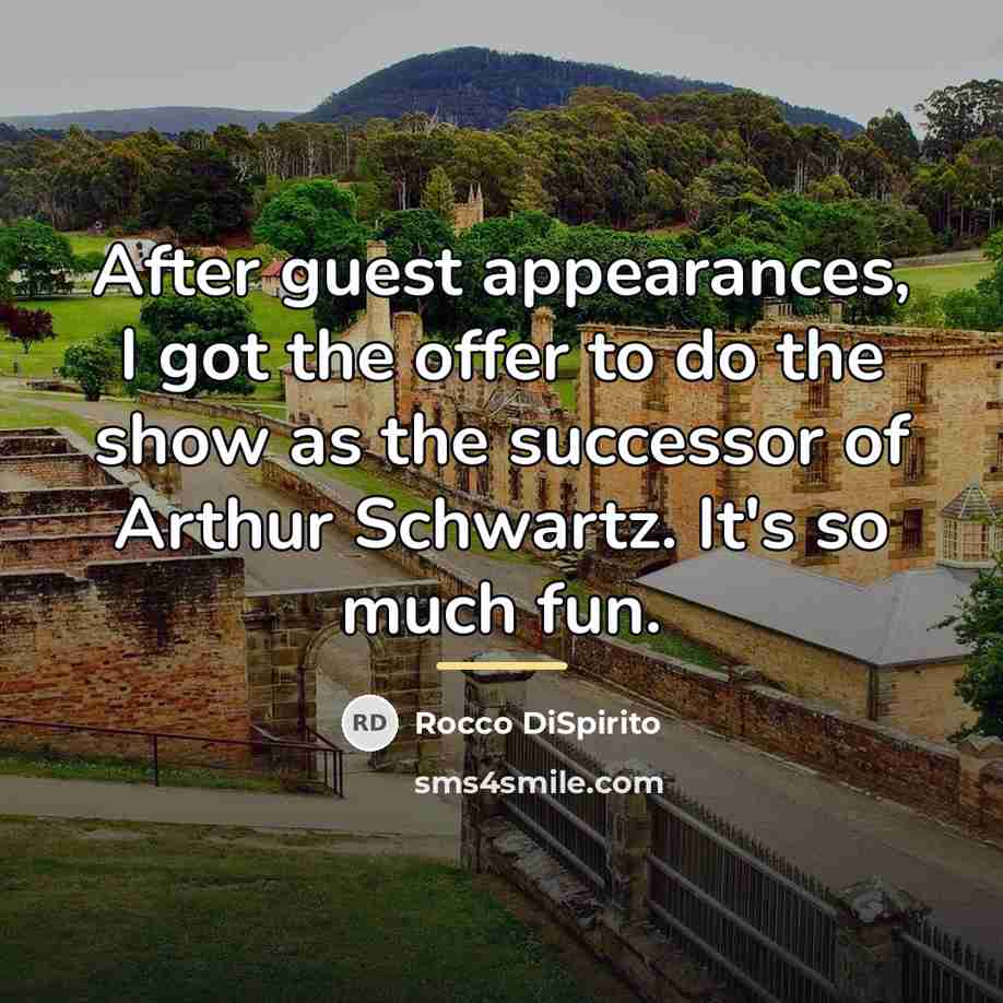 “After guest appearances, I got the offer to do the…” quote by Rocco DiSpirito