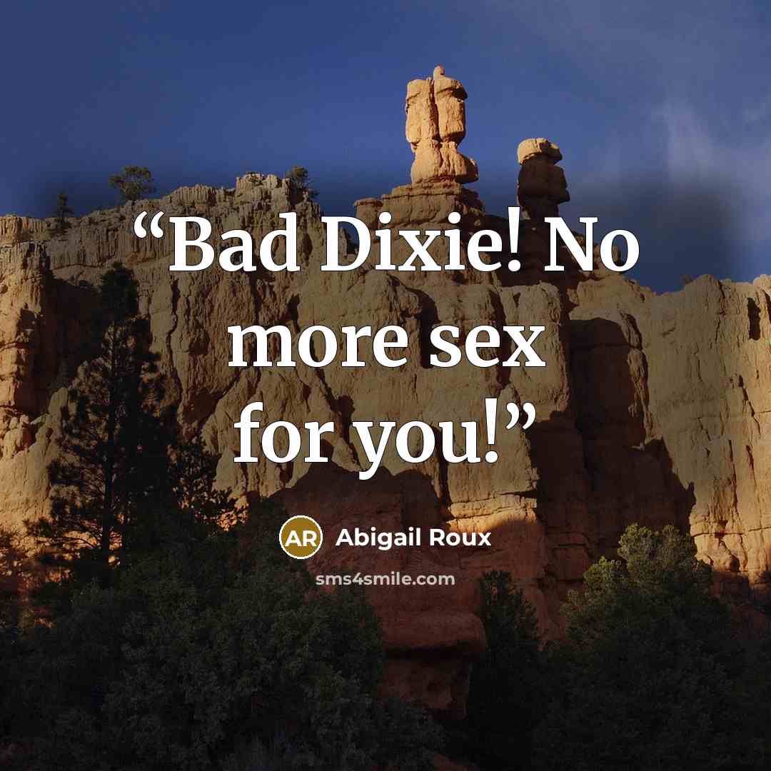 “Bad Dixie! No more sex for you!” quote by Abigail Roux