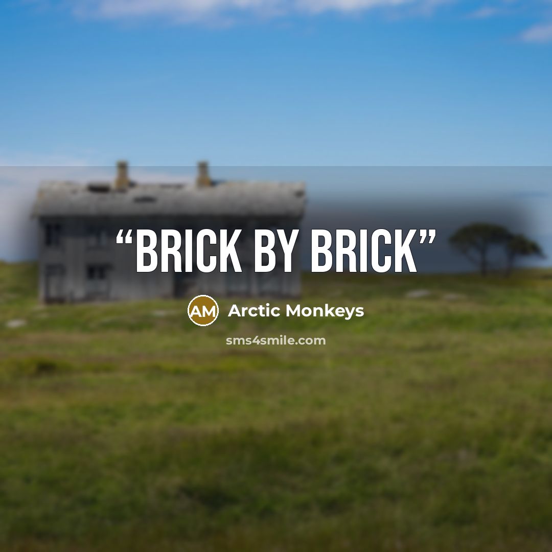 “brick by brick” quote by Arctic Monkeys