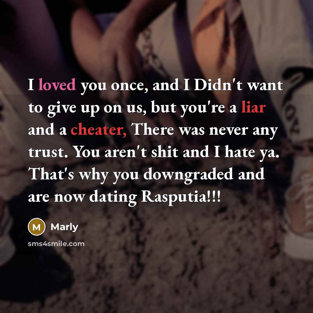 “I loved you once, and I Didn't want to give…” quote by Marly