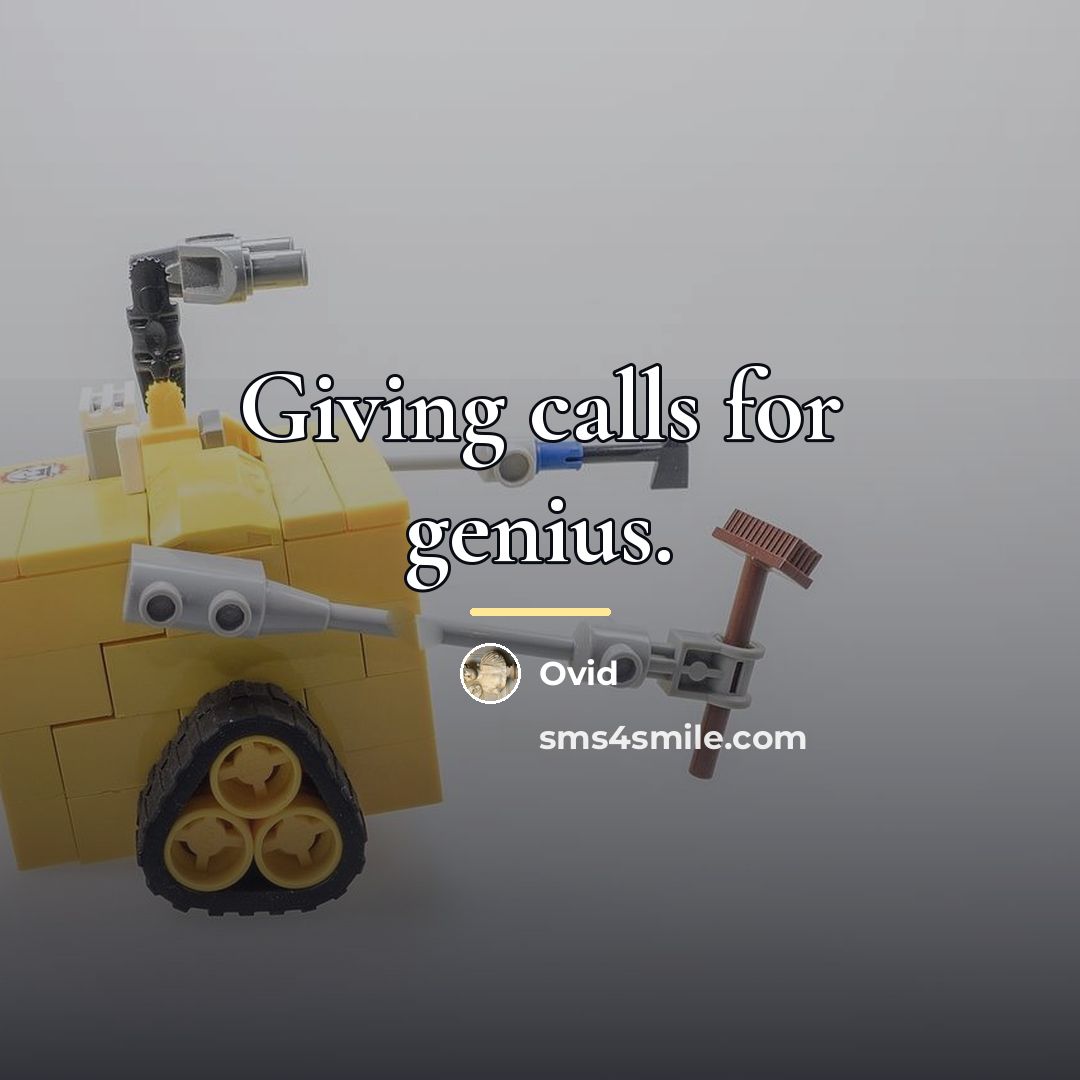 “Giving calls for genius.…” quote by Ovid