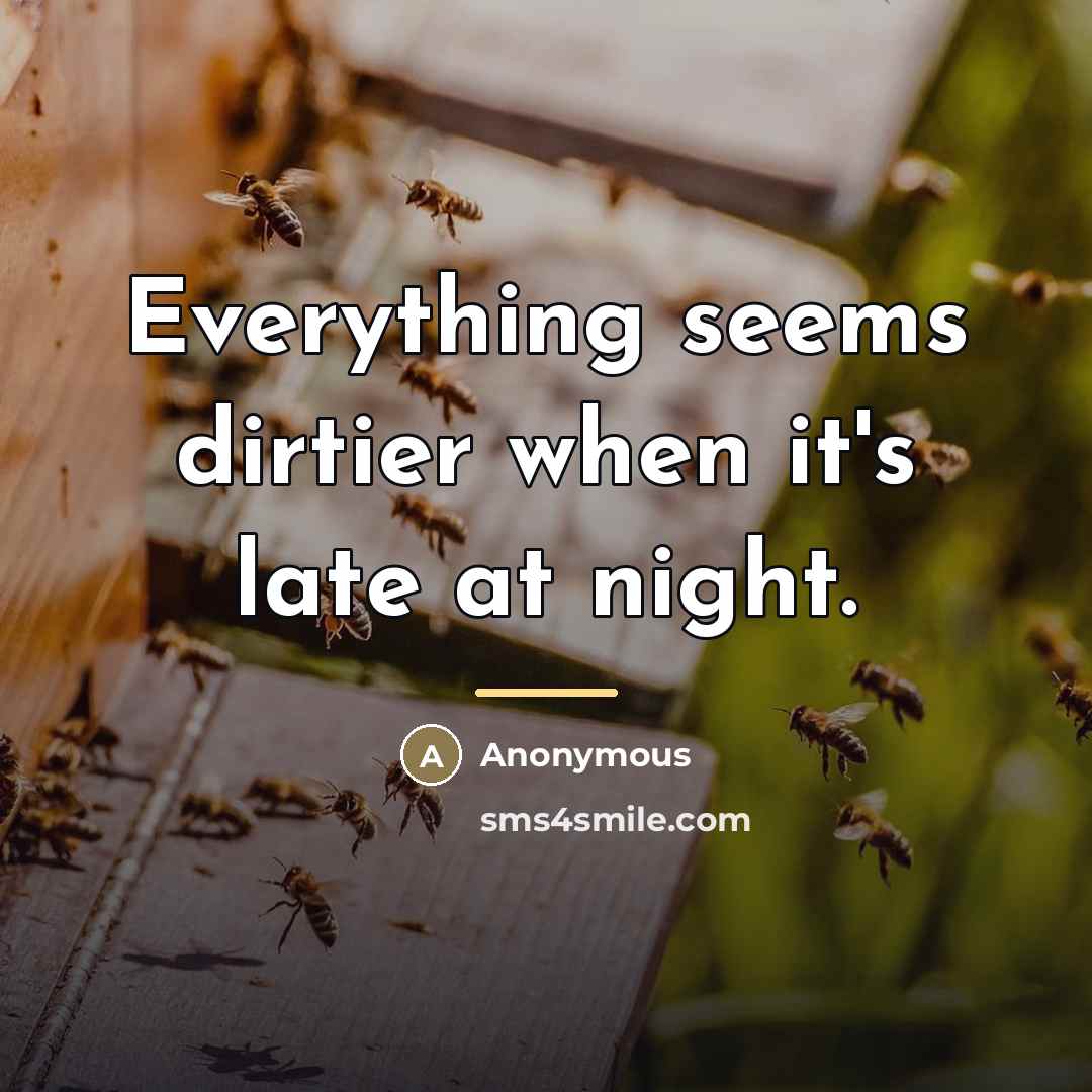 “Everything seems dirtier when it's late at night.…” quote by Anonymous