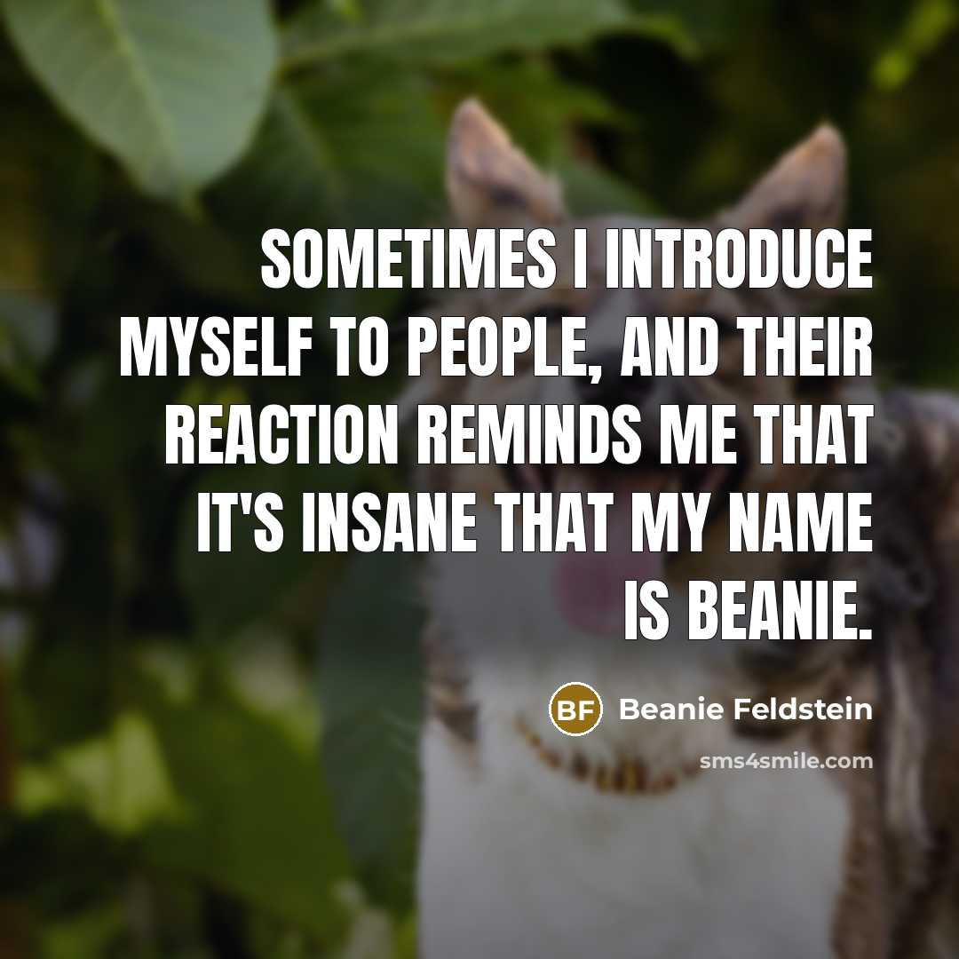 “Sometimes I introduce myself to people, and their reaction reminds…” quote by Beanie Feldstein