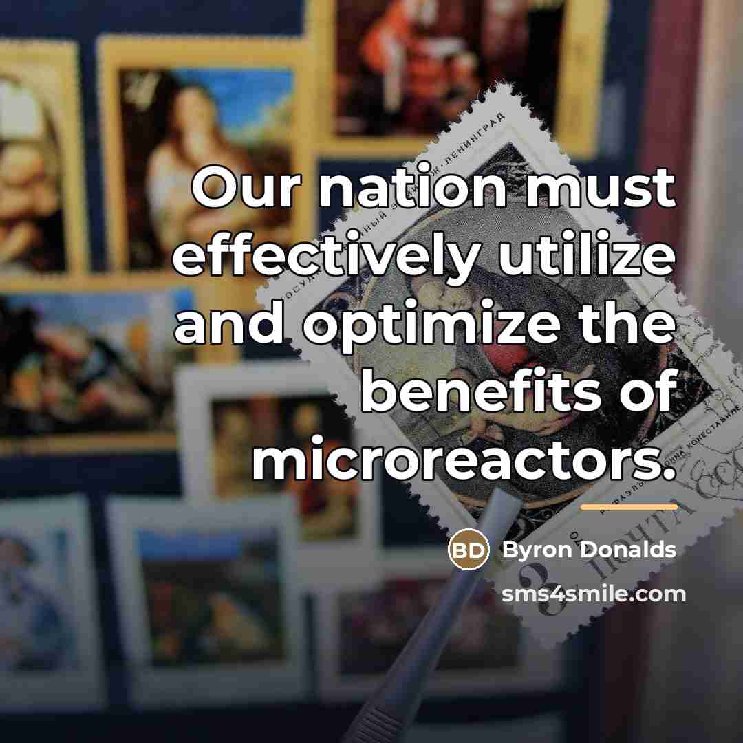 “Our nation must effectively utilize and optimize the benefits of…” quote by Byron Donalds
