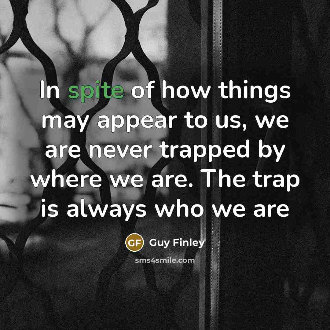 “In spite of how things may appear to us, we…” quote by Guy Finley