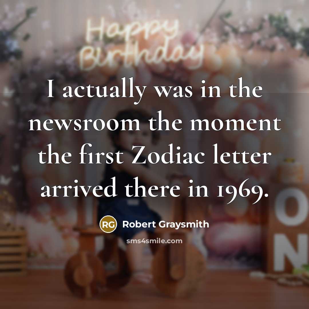 “I actually was in the newsroom the moment the first…” quote by Robert Graysmith