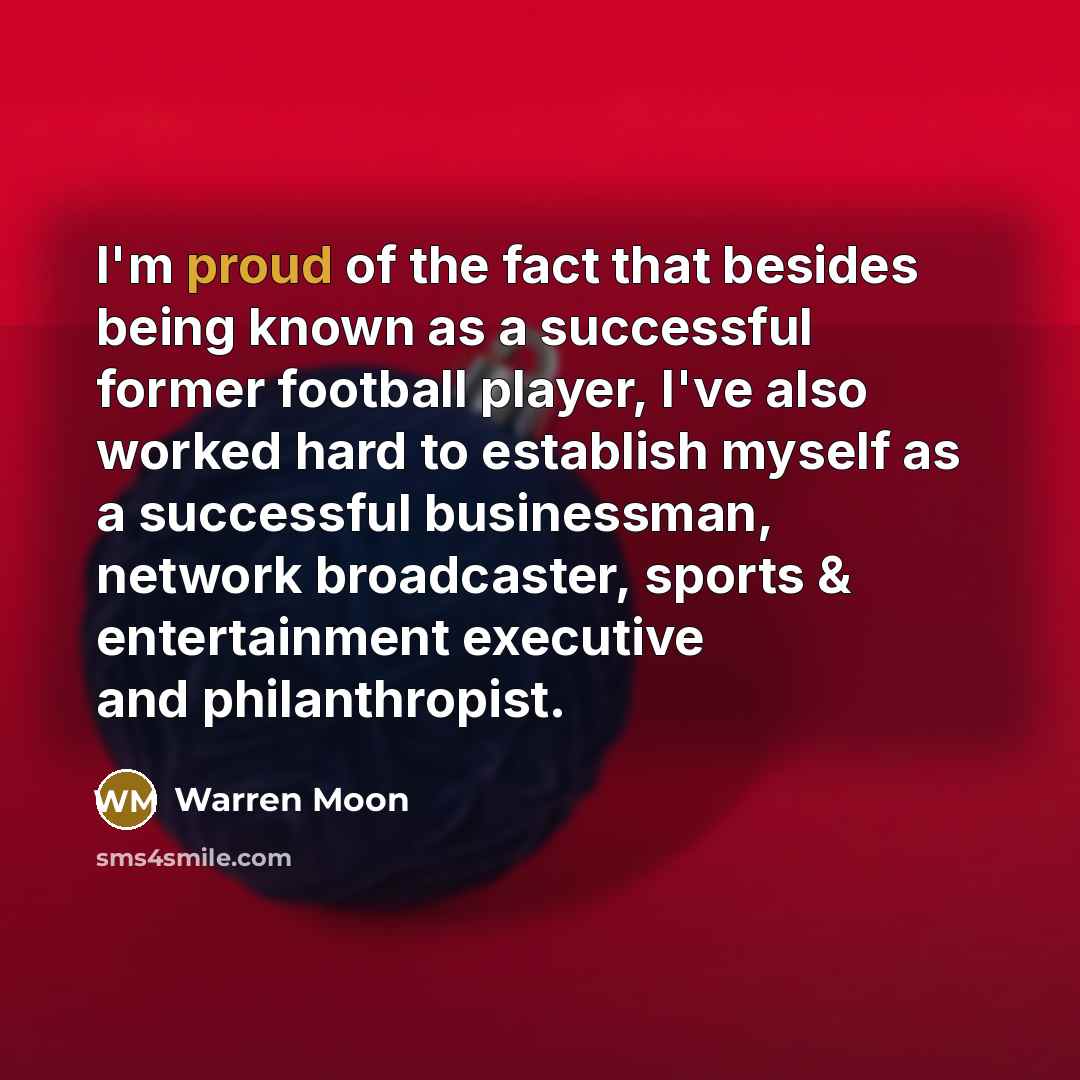 “I'm proud of the fact that besides being known as…” quote by Warren Moon