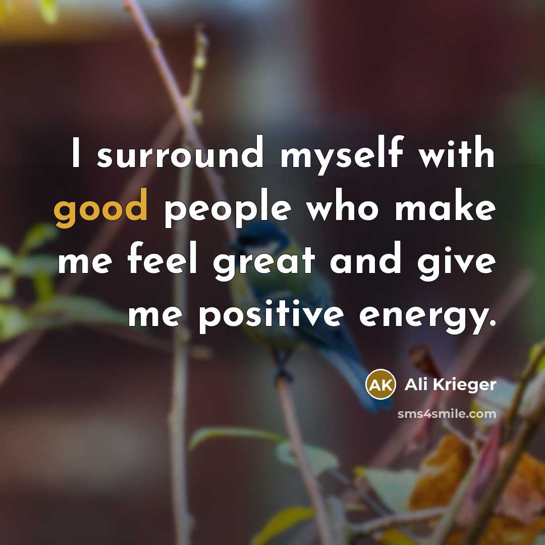 “I surround myself with good people who make me feel…” quote by Ali Krieger