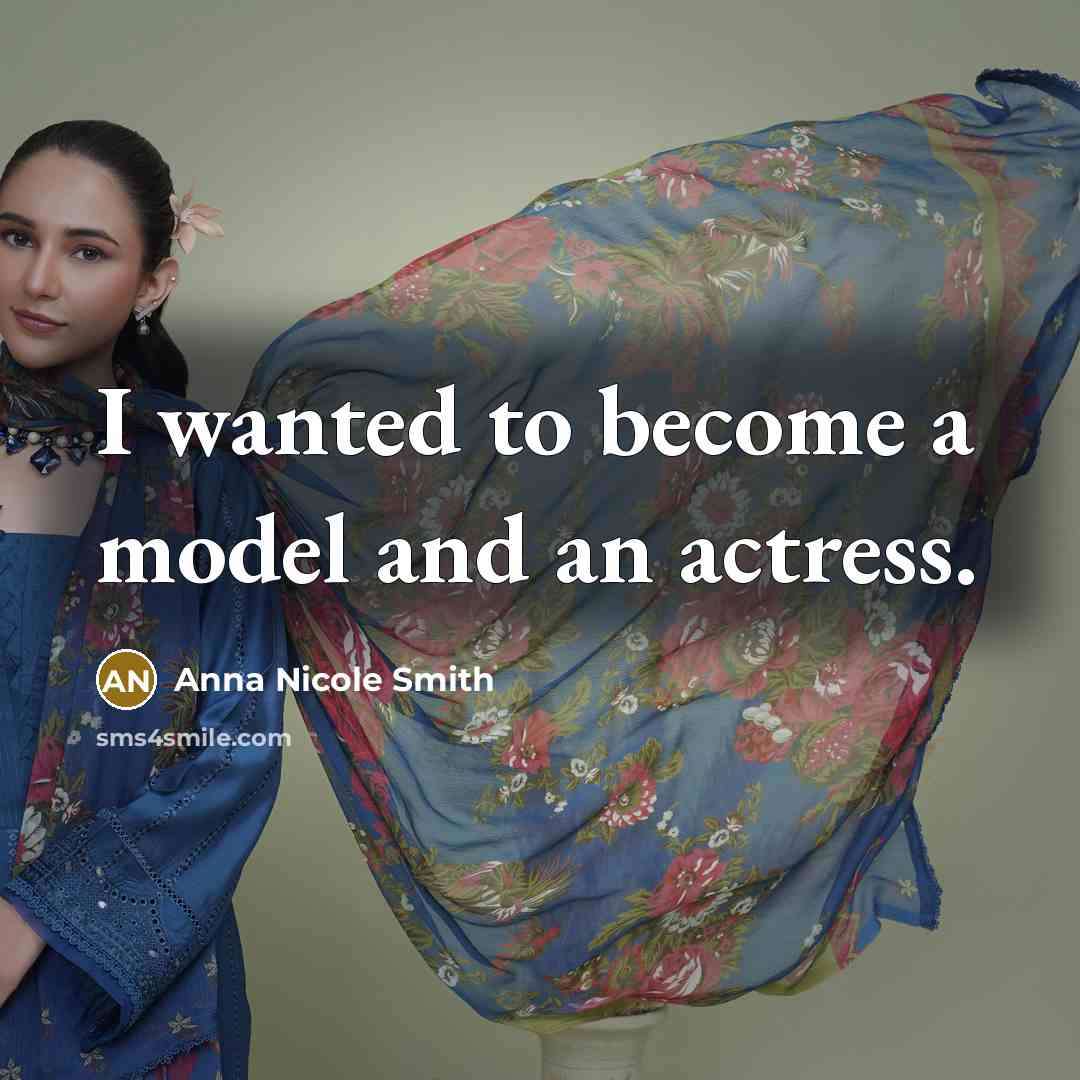 “I wanted to become a model and an actress.…” quote by Anna Nicole Smith