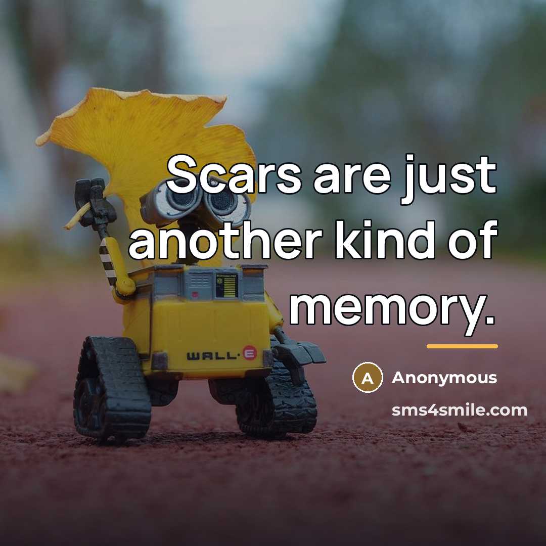 “Scars are just another kind of memory.…” quote by Anonymous