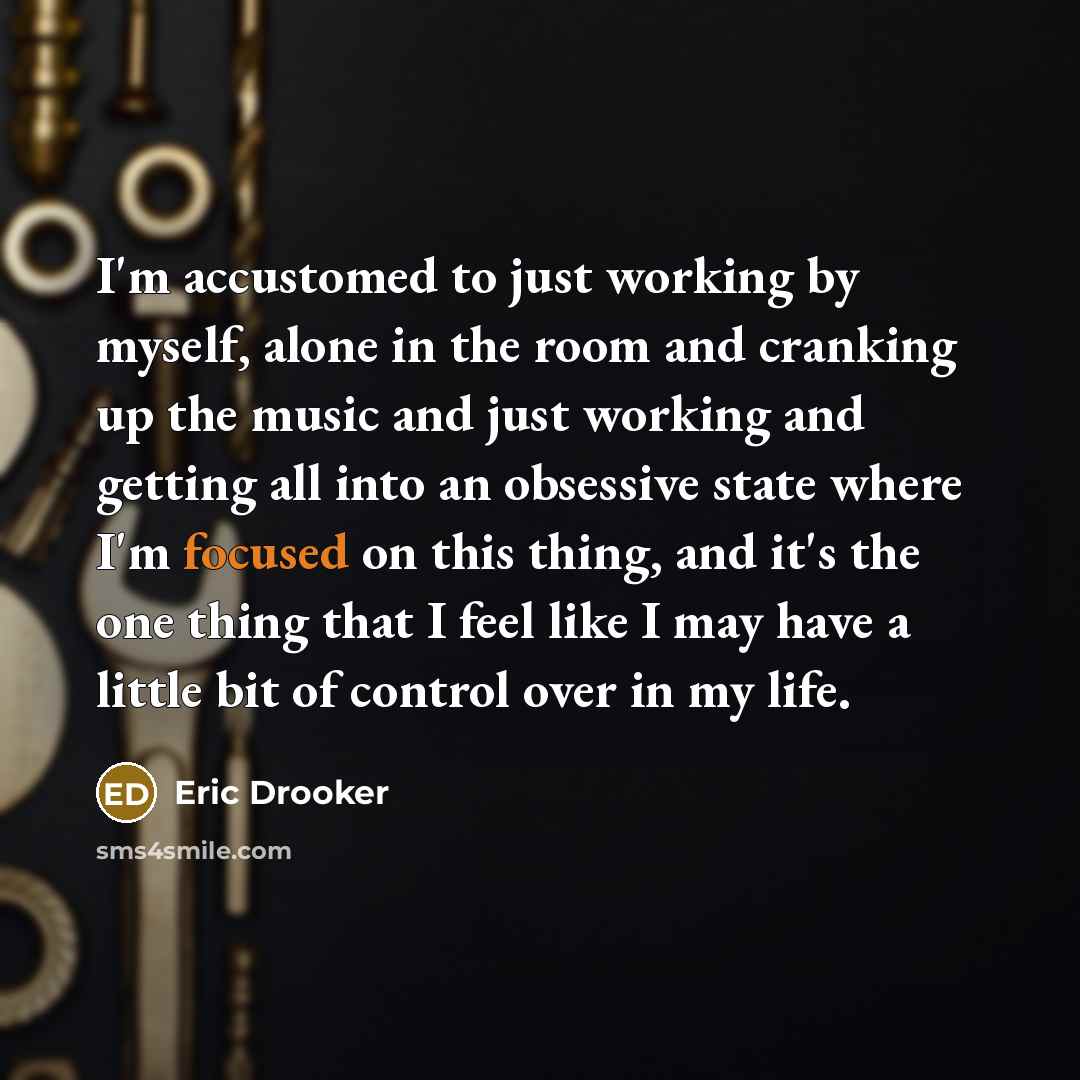 “I'm accustomed to just working by myself, alone in the…” quote by Eric Drooker