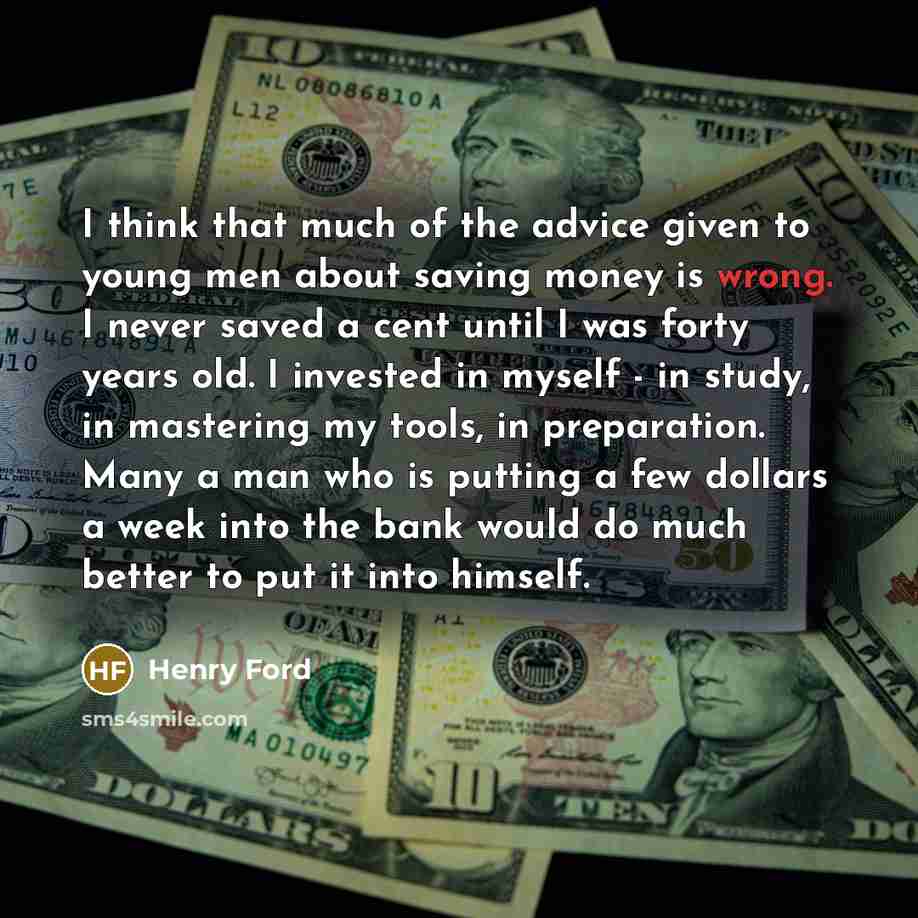 “I think that much of the advice given to young…” quote by Henry Ford