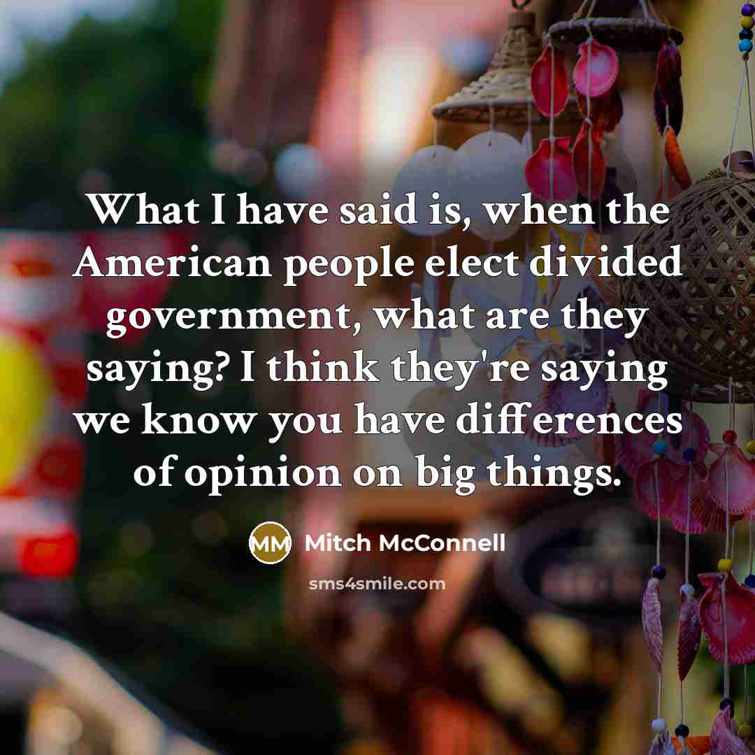 “What I have said is, when the American people elect…” quote by Mitch McConnell