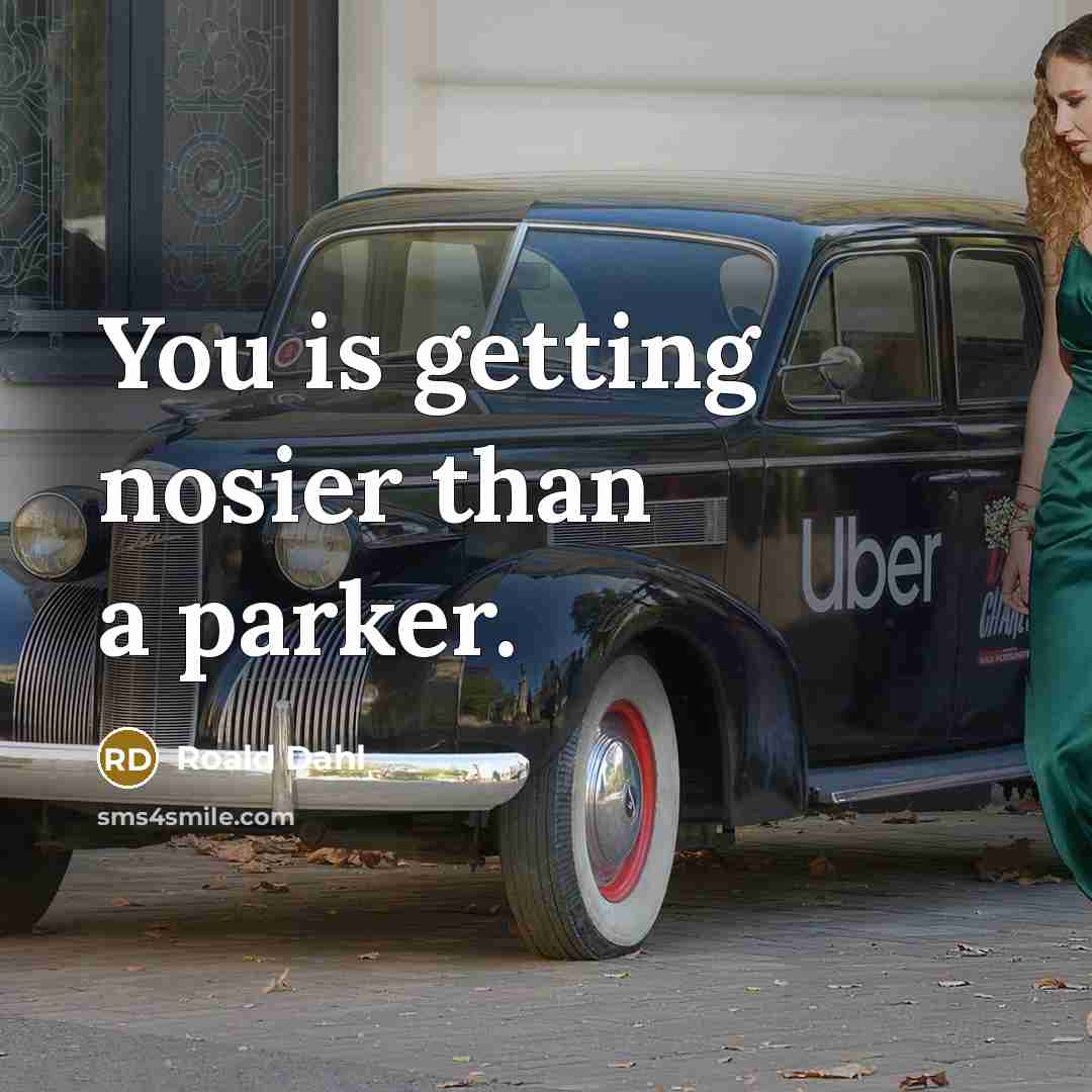 “You is getting nosier than a parker.” quote by Roald Dahl