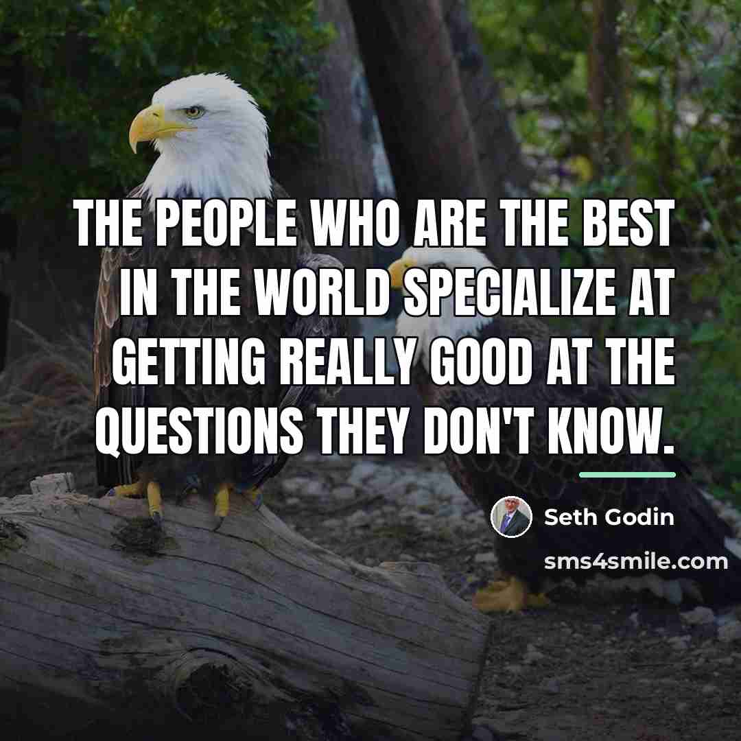 “The people who are the best in the world specialize…” quote by Seth Godin