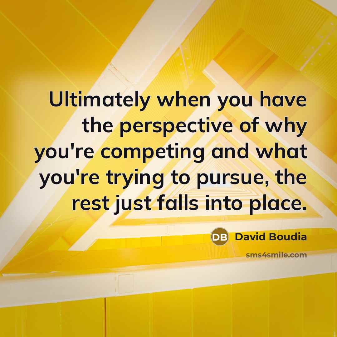 “Ultimately when you have the perspective of why you're competing…” quote by David Boudia