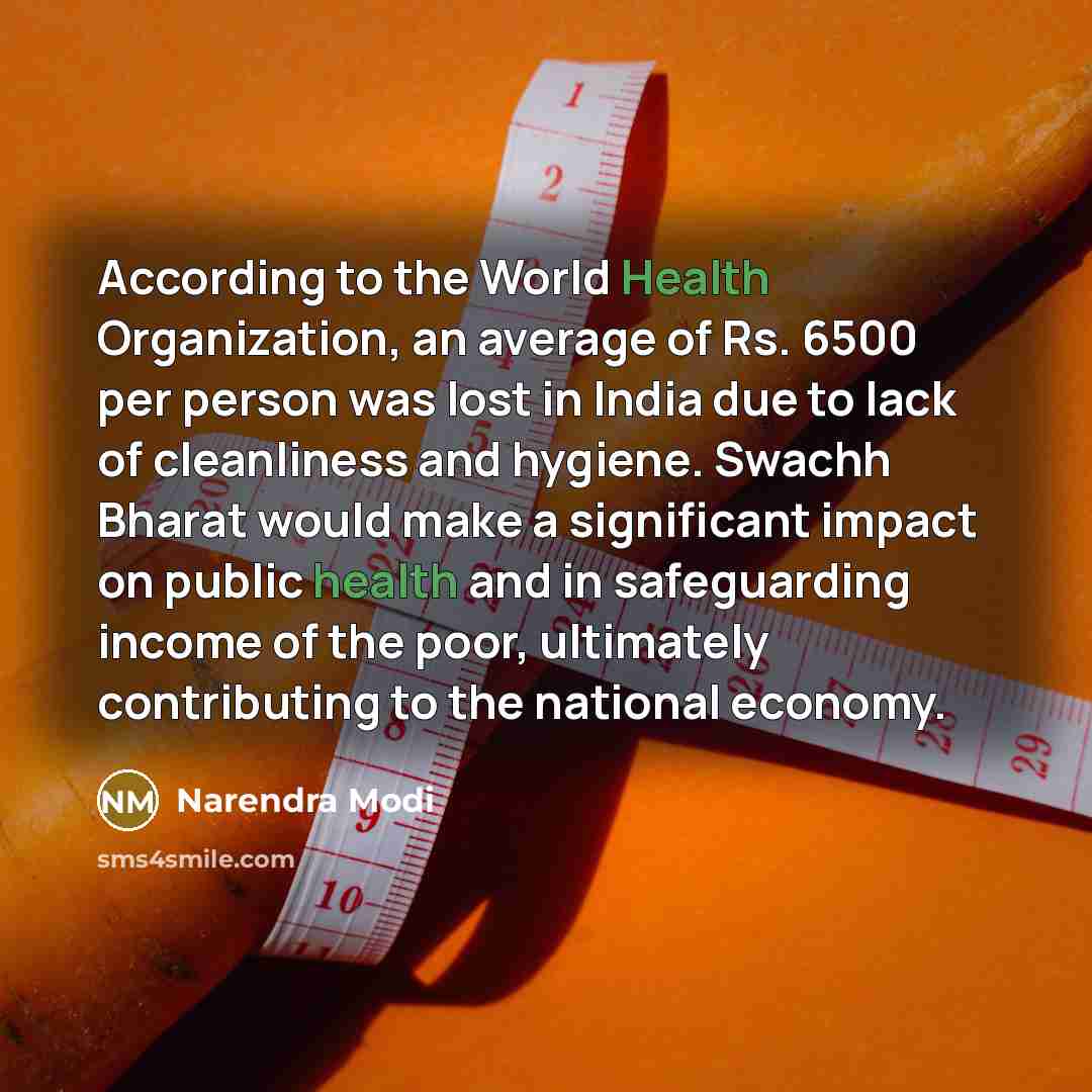 “According to the World Health Organization, an average of Rs.…” quote by Narendra Modi