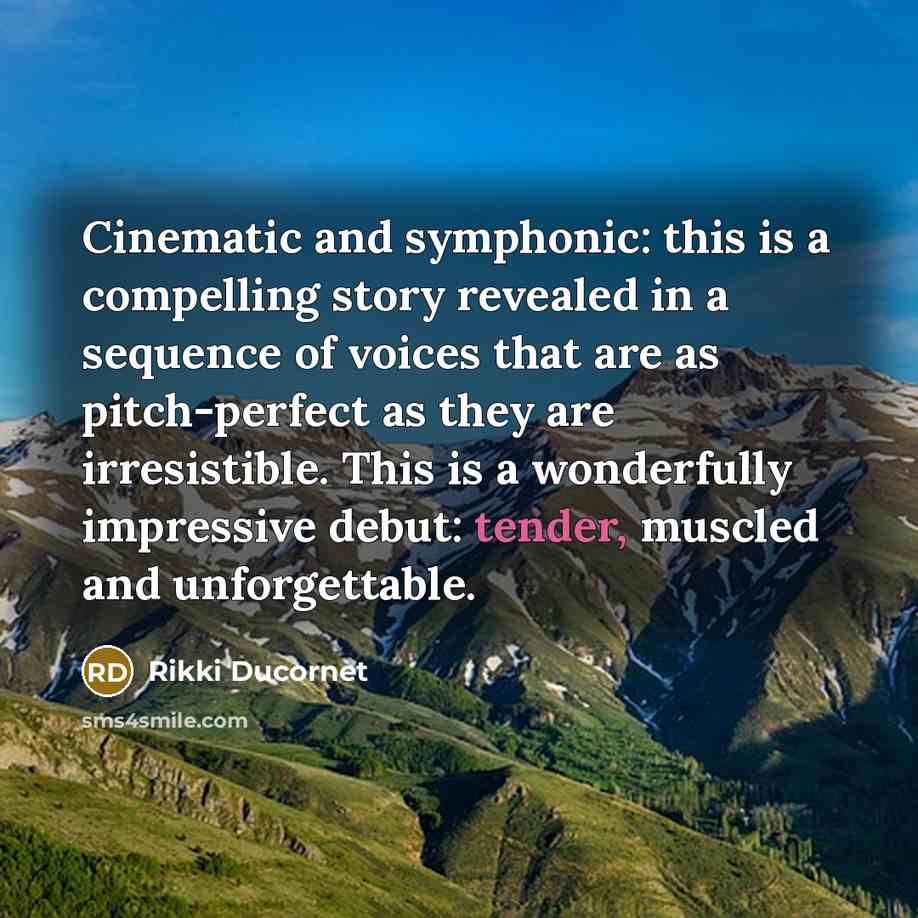 “Cinematic and symphonic: this is a compelling story revealed in…” quote by Rikki Ducornet