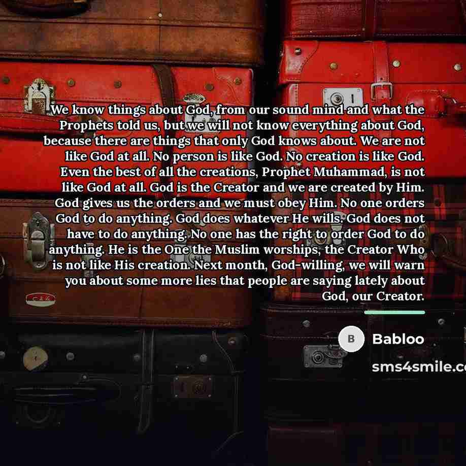 “We know things about God, from our sound mind and…” quote by Babloo