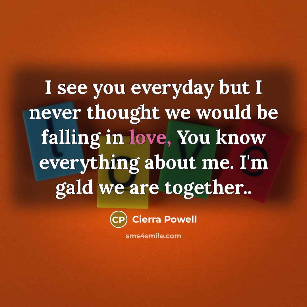 “I see you everyday but I never thought we would…” quote by Cierra Powell