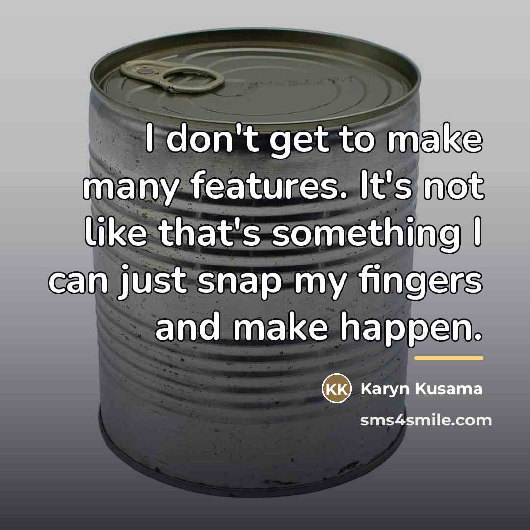 “I don't get to make many features. It's not like…” quote by Karyn Kusama