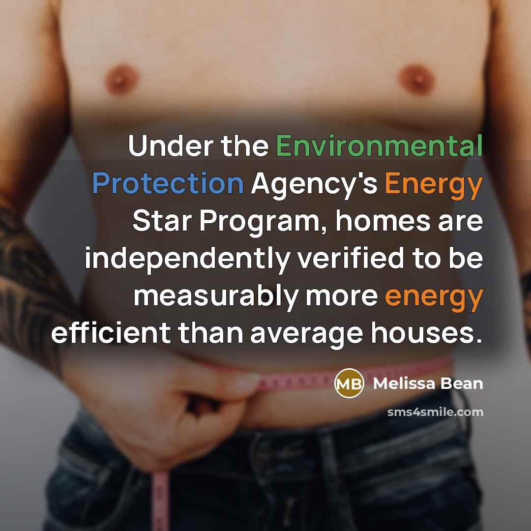 “Under the Environmental Protection Agency's Energy Star Program, homes are…” quote by Melissa Bean