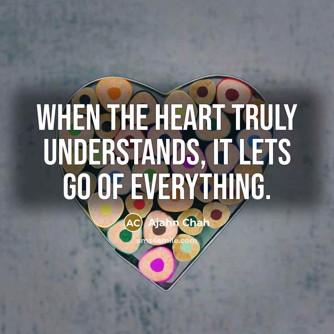 “When the heart truly understands, it lets go of everything.…” quote by Ajahn Chah