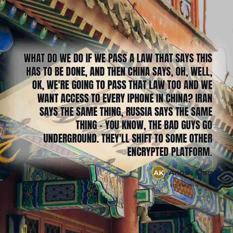 “What do we do if we pass a law that…” quote by Angus King