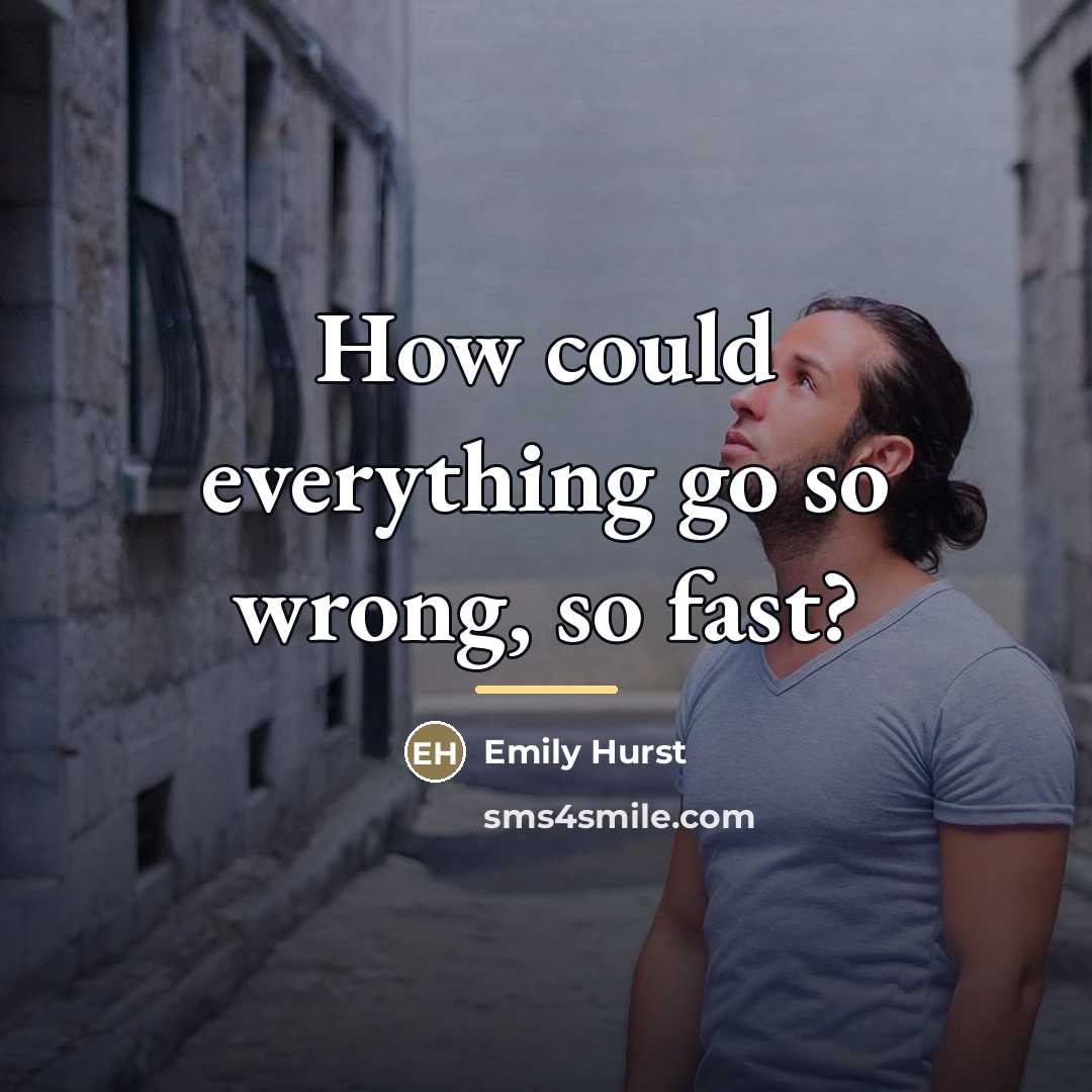 “How could everything go so wrong, so fast?…” quote by Emily Hurst