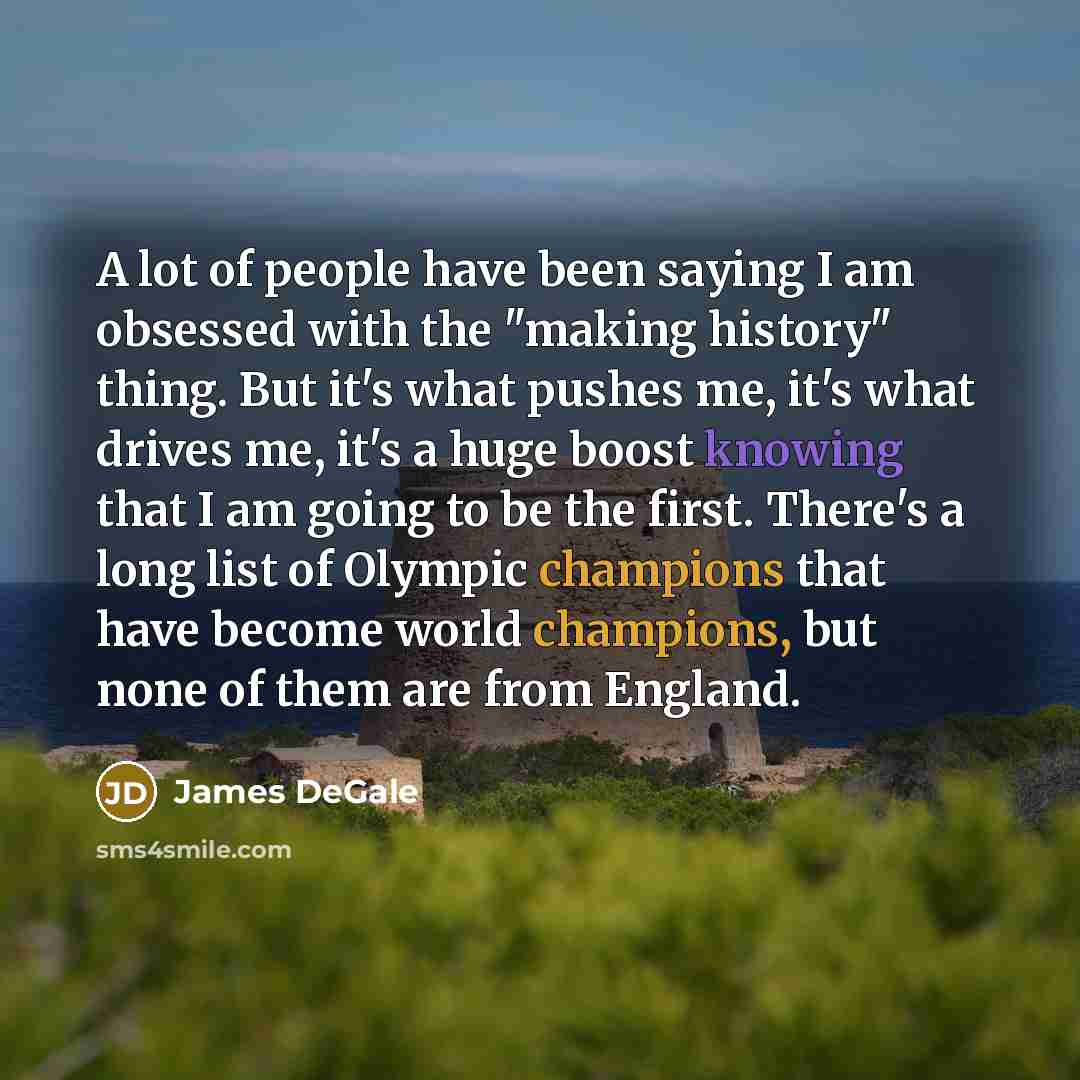 “A lot of people have been saying I am obsessed…” quote by James DeGale