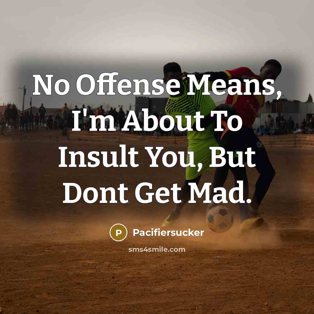 “No Offense Means, I'm About To Insult You, But Dont…” quote by Pacifiersucker