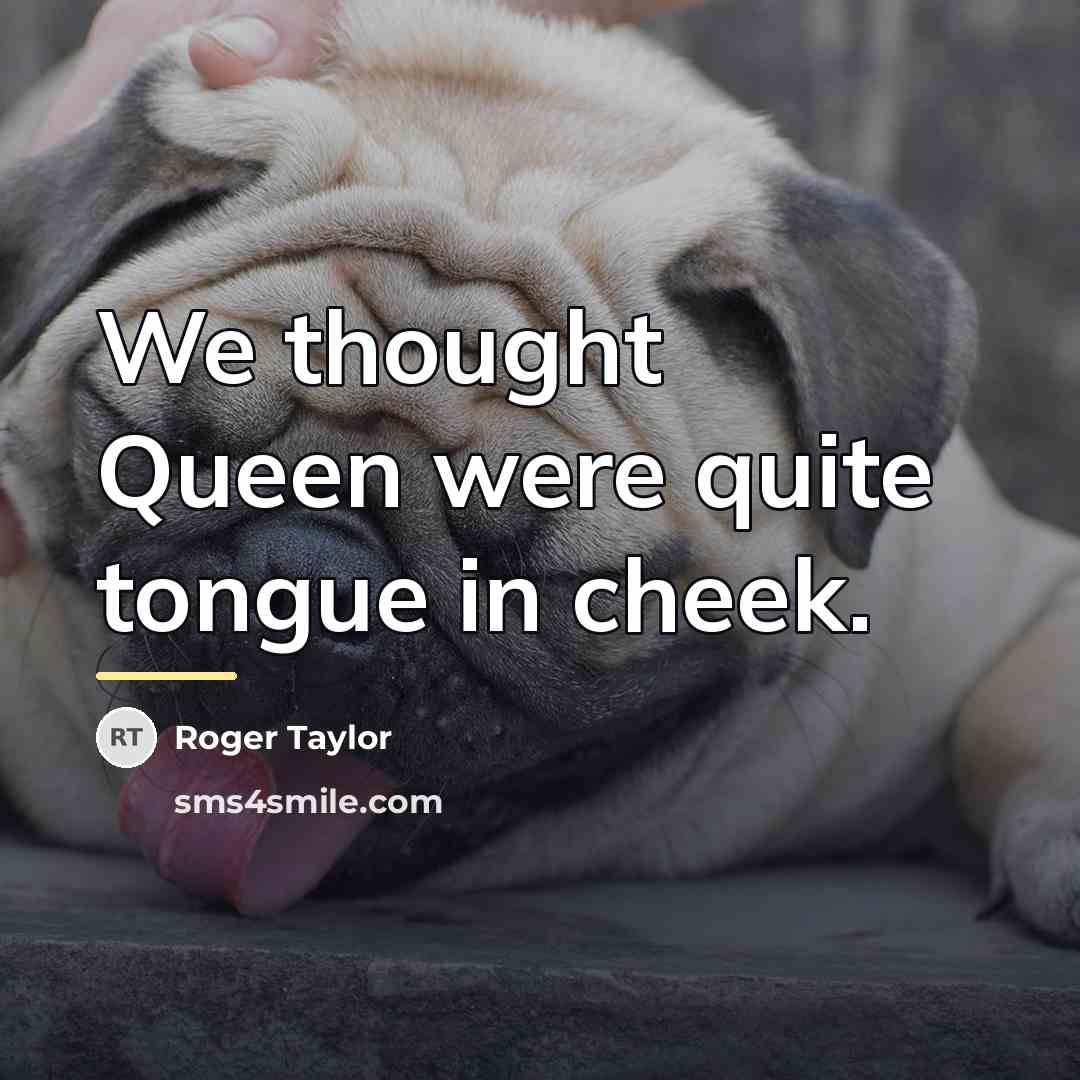 “We thought Queen were quite tongue in cheek.…” quote by Roger Taylor