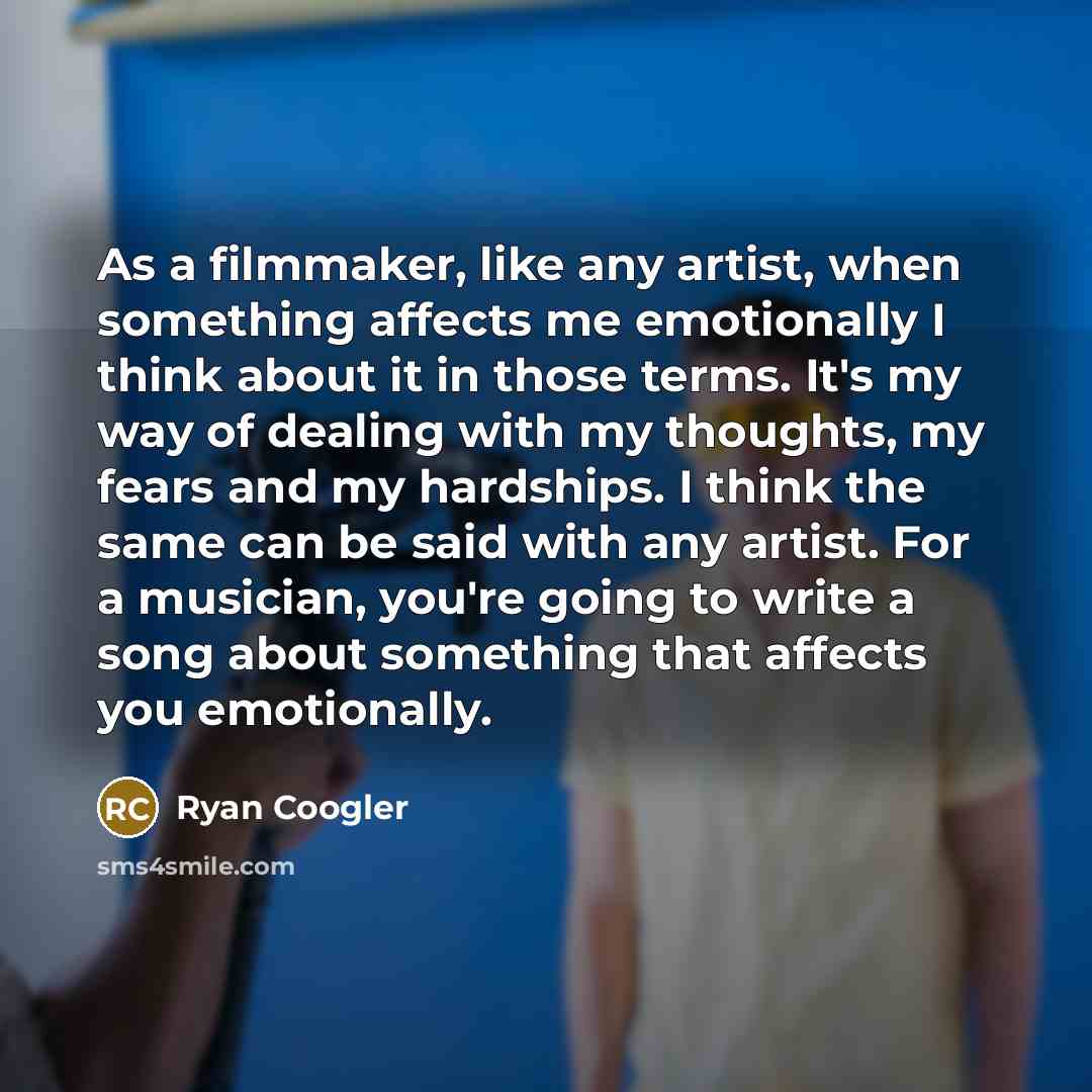 “As a filmmaker, like any artist, when something affects me…” quote by Ryan Coogler