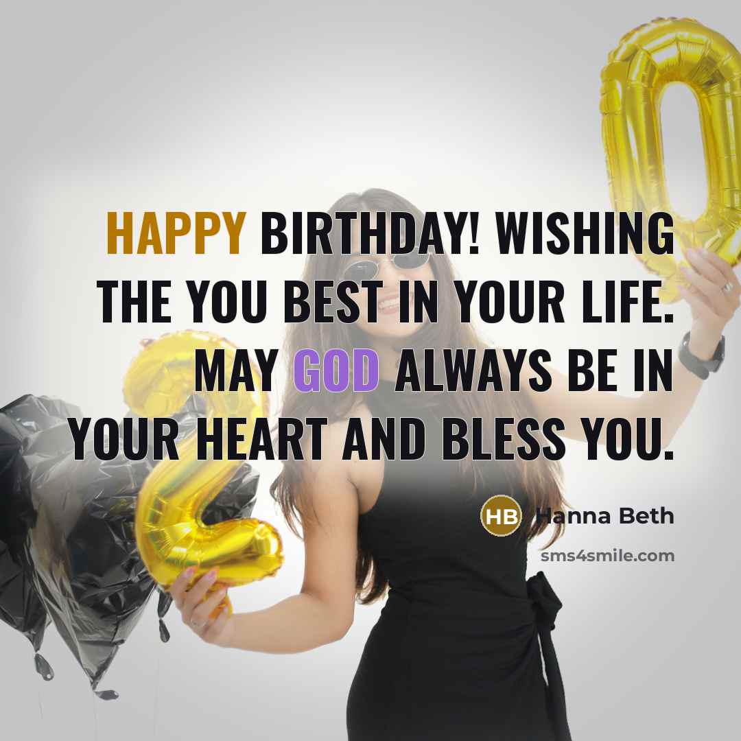 “Happy Birthday! Wishing the you best in your life. May…” quote by Hanna Beth
