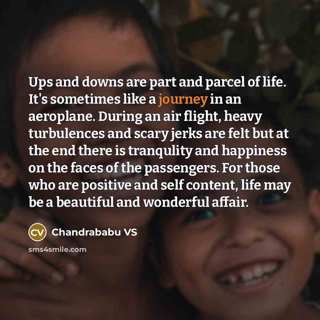 “Ups and downs are part and parcel of life. It's…” quote by Chandrababu VS