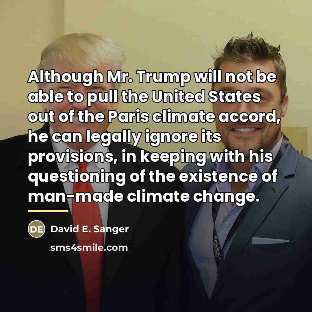 “Although Mr. Trump will not be able to pull the…” quote by David E. Sanger