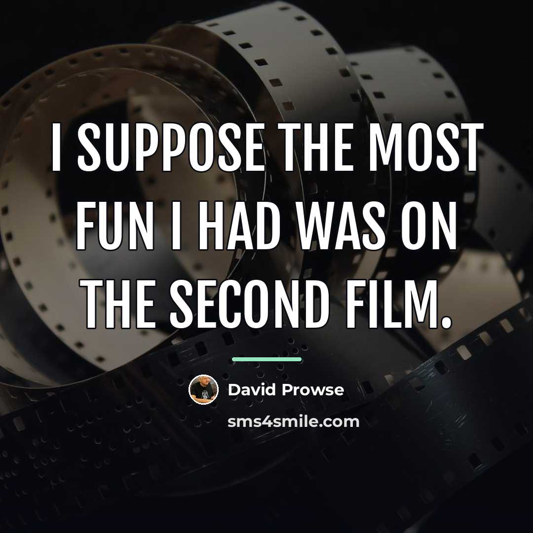 “I suppose the most fun I had was on the…” quote by David Prowse
