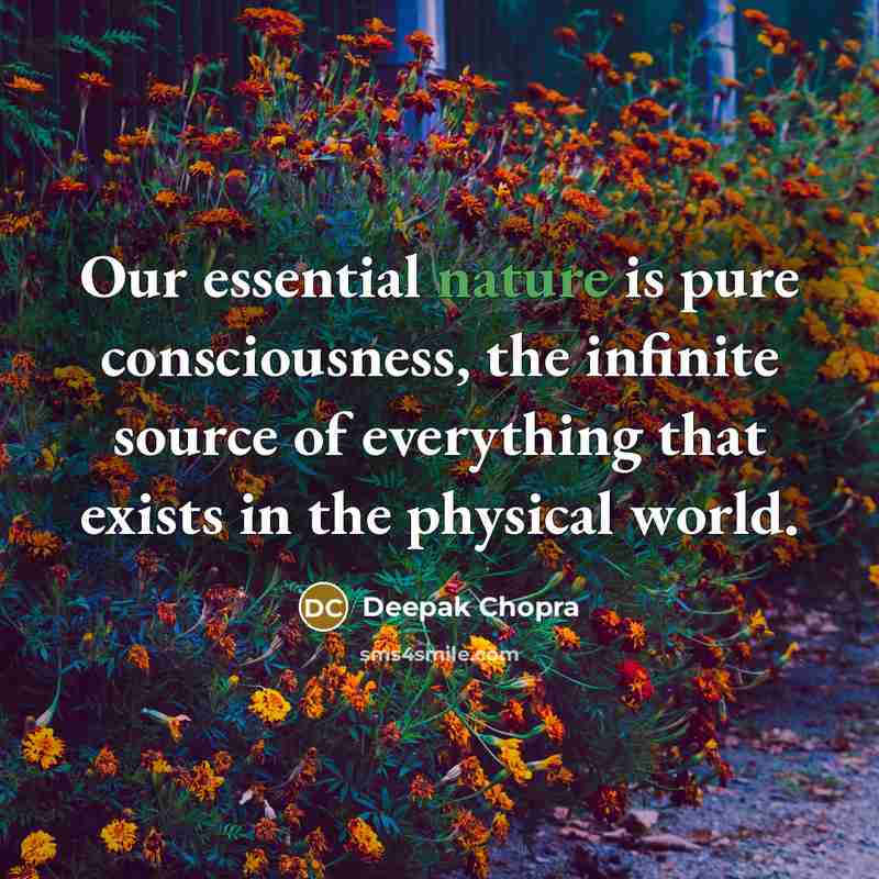 “Our essential nature is pure consciousness, the infinite source of…” quote by Deepak Chopra