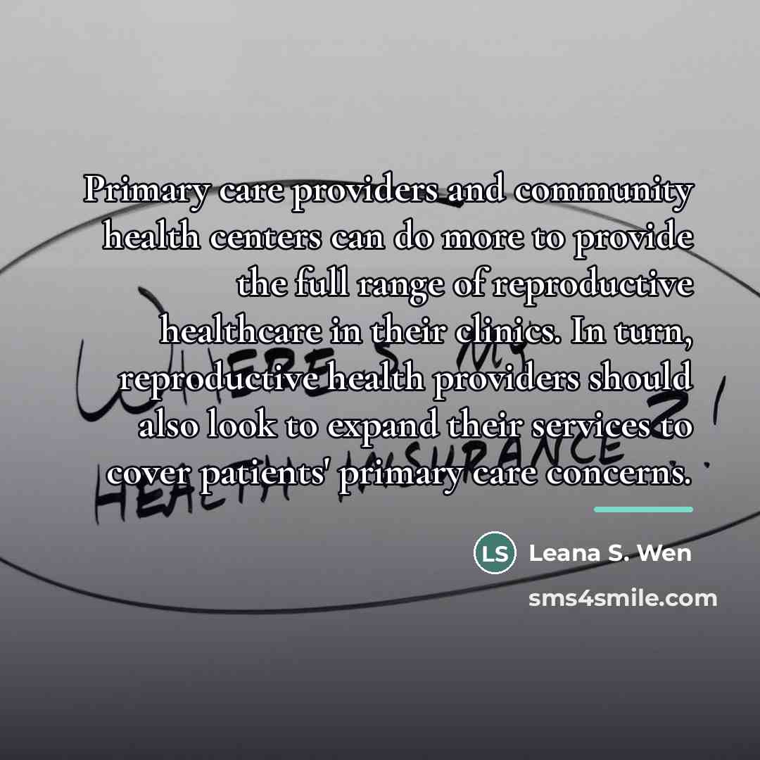 “Primary care providers and community health centers can do more…” quote by Leana S. Wen