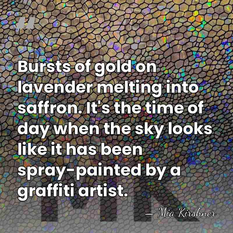 Bursts of gold on lavender melting into saffron. It's the time of&hellip; - Mia Kirshner