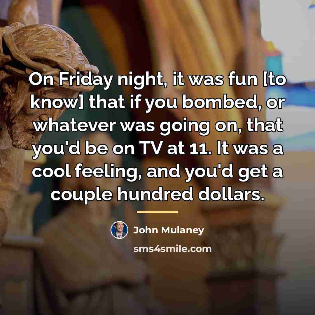 “On Friday night, it was fun [to know] that if…” quote by John Mulaney