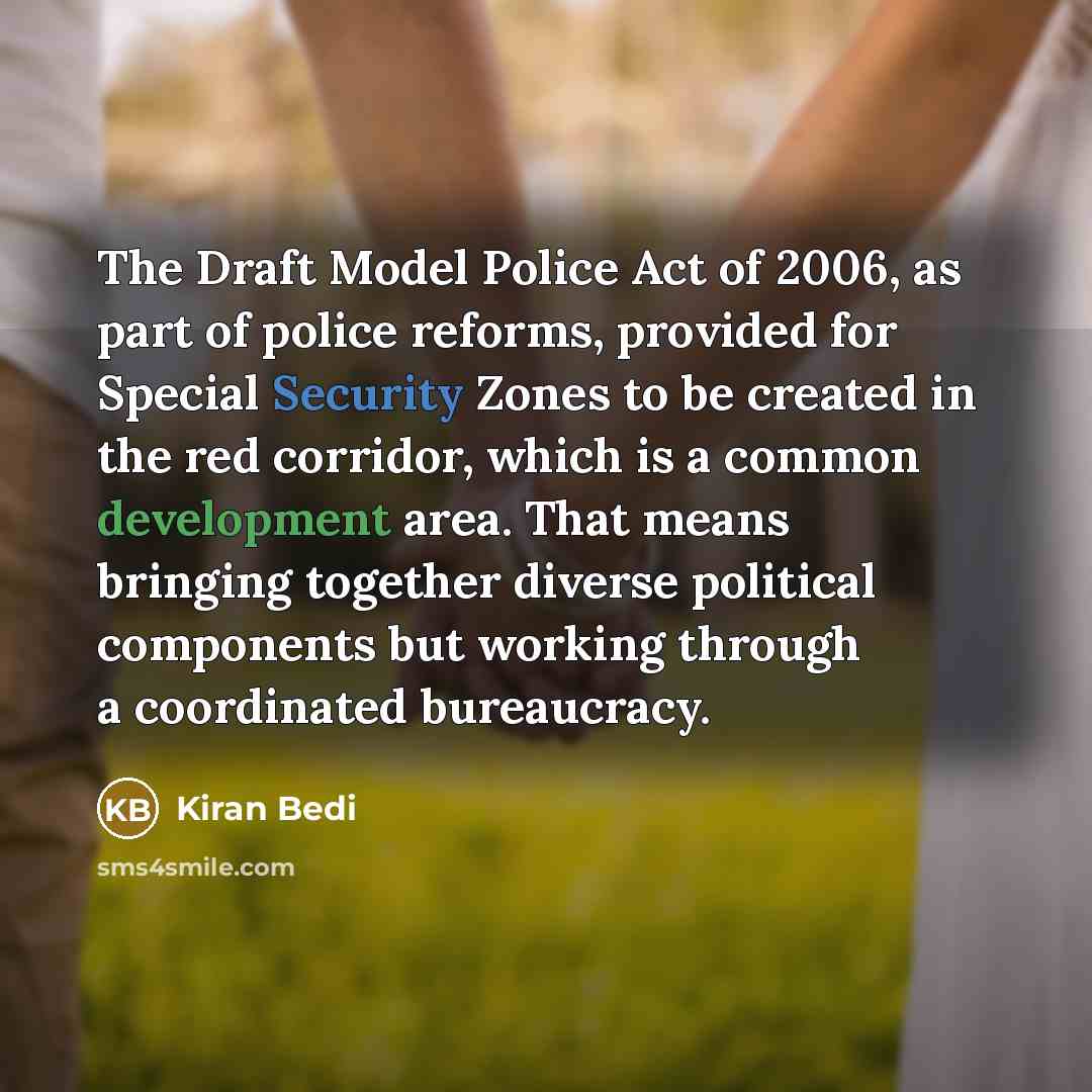 “The Draft Model Police Act of 2006, as part of…” quote by Kiran Bedi