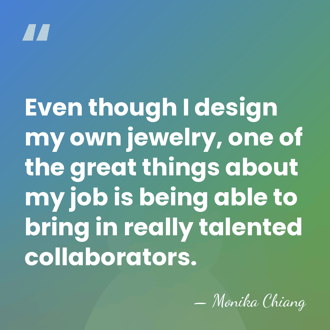 Even though I design my own jewelry, one of the great things&hellip; - Monika Chiang
